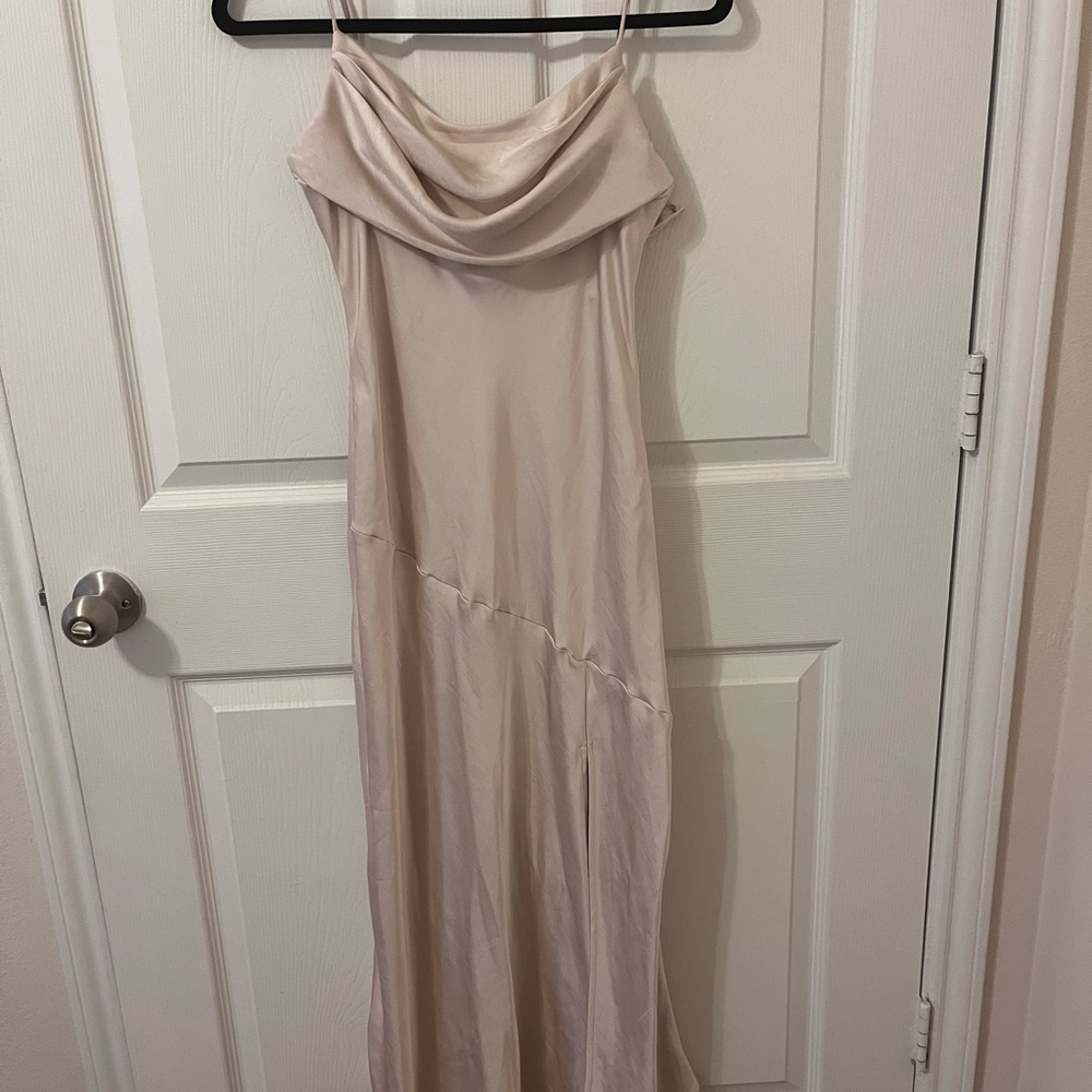 Elegant Cream Slip Dress